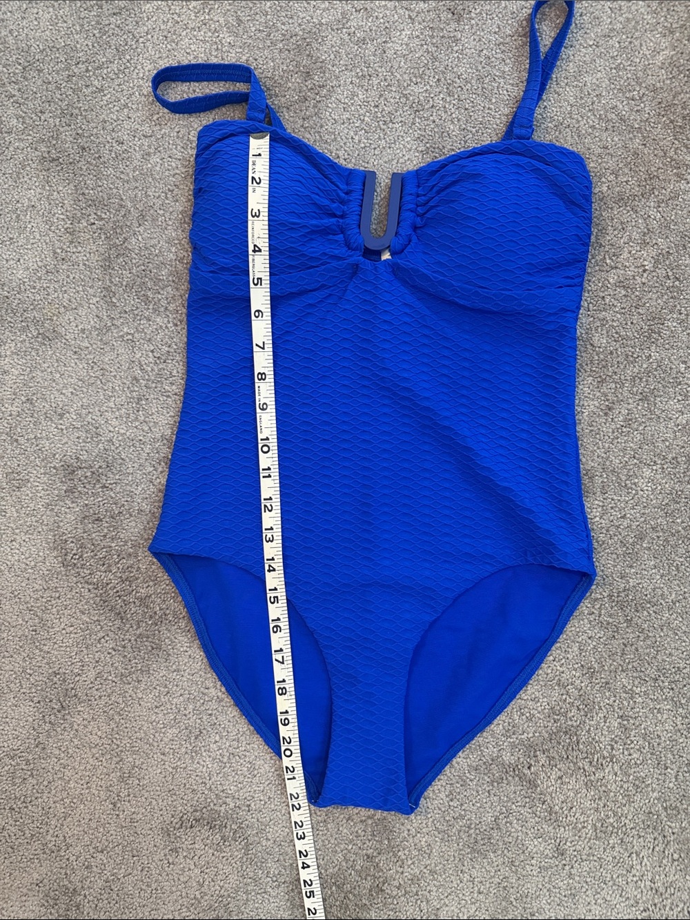 Sea Level Cobalt honeycomb One-Piece Swim Suit with U Bar Size 8 - Picture 9 of 10